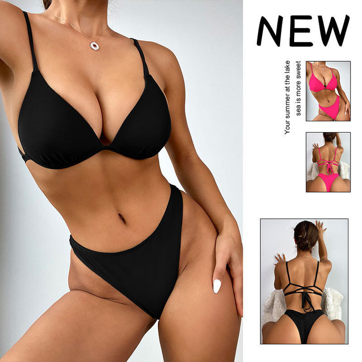 Damen Triangel-Bikini-Oberteil mit verstellbaren Trägern Drune