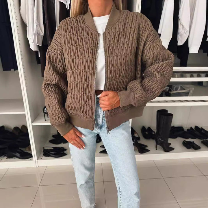 Damen elegante Steppjacke mit voluminösen Ärmeln Drune