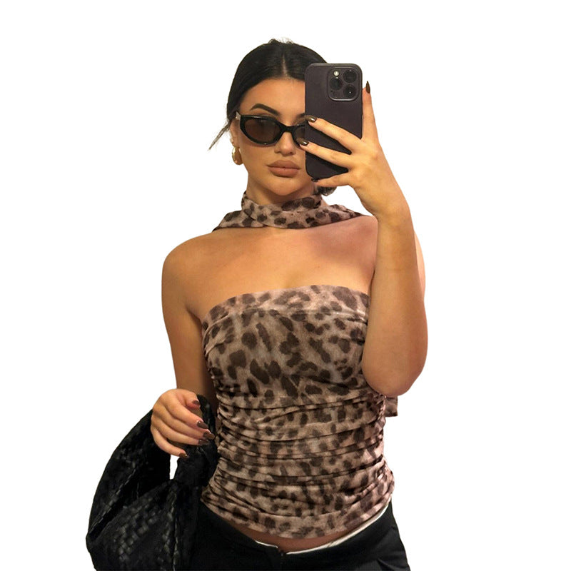 Damen Elegantes Wickel-Top mit asymmetrischem Schnitt und Rüschendetails Drune