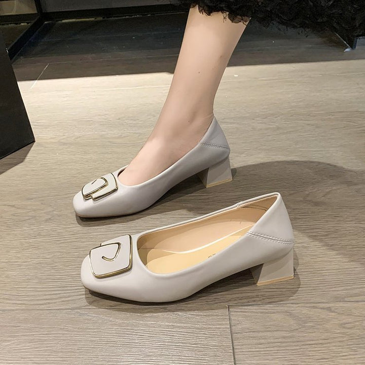 Damen Bequeme Pumps mit stilvollem Schnallen-Detail Drune
