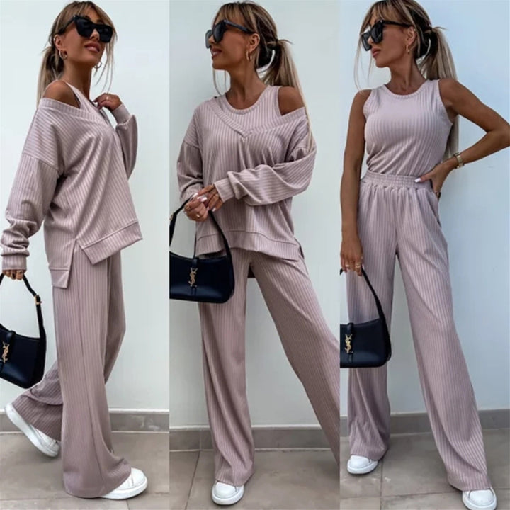 Damen Bequemes und elegantes Lounge-Set mit weitem Schnitt Drune