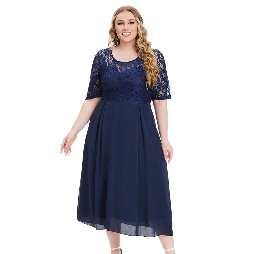 Drune | Damen Kleid "Liv" | Chiffon | Regular Fit, Leichter Stretch | Maxilänge