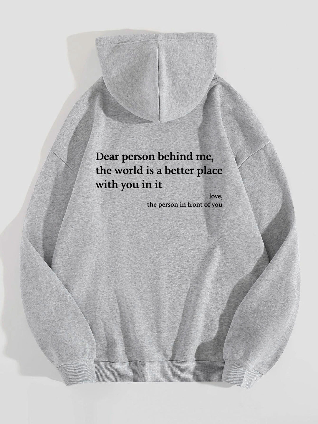 Damen Oversized Kapuzenpullover mit inspirierendem Schriftzug Drune