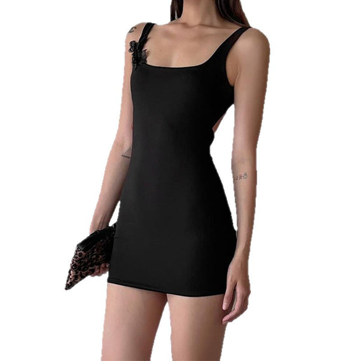 Damen Elegantes figurbetontes Minikleid mit floralem Akzent Drune