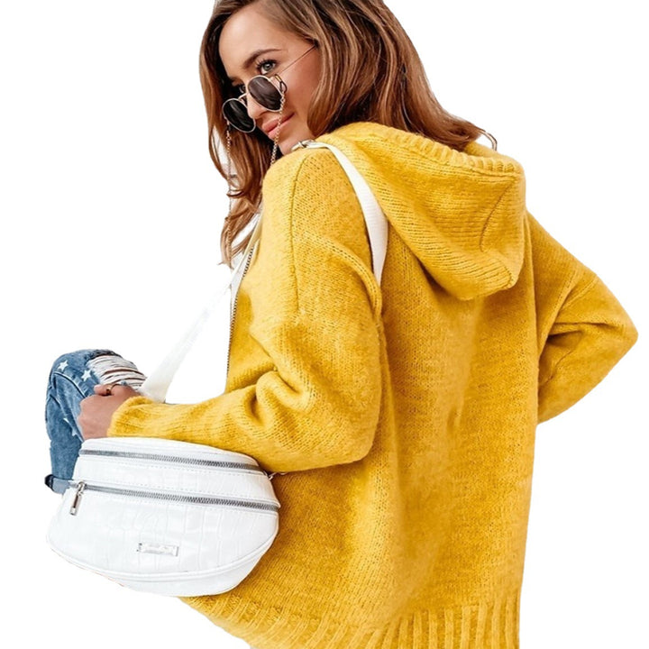 Damen Sweatshirt mit Kapuze und Kängurutasche Drune