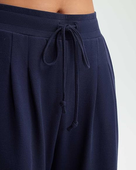Damen weite Freizeithose mit Knopfdetails Drune