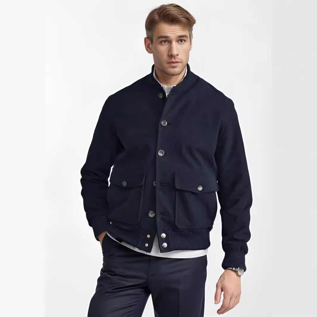 Herren lässige Bomberjacke aus hochwertigem Material mit praktischen Taschen Drune