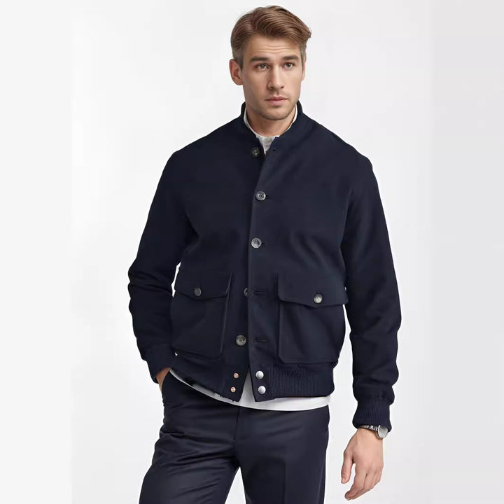Herren lässige Bomberjacke aus hochwertigem Material mit praktischen Taschen Drune
