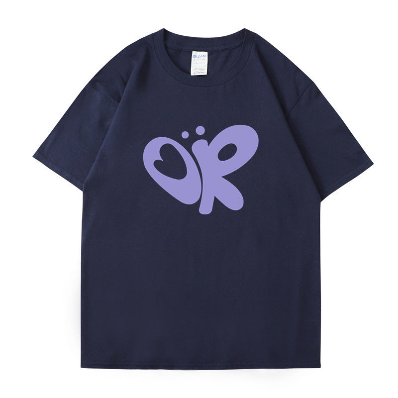 Damen lässiges T-Shirt mit einzigartigem Grafikdruck Drune