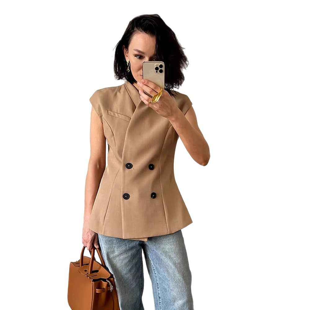 Damen Modischer Blazer mit asymmetrischem Schnitt Drune