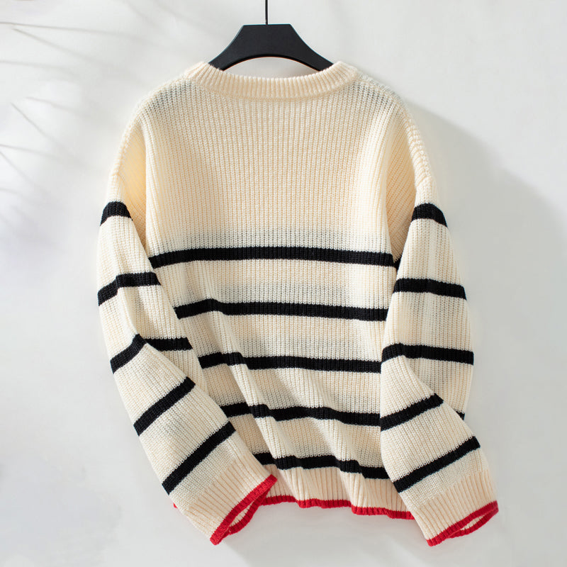 Drune | Gestreifter Strickpullover mit Klassischem Design