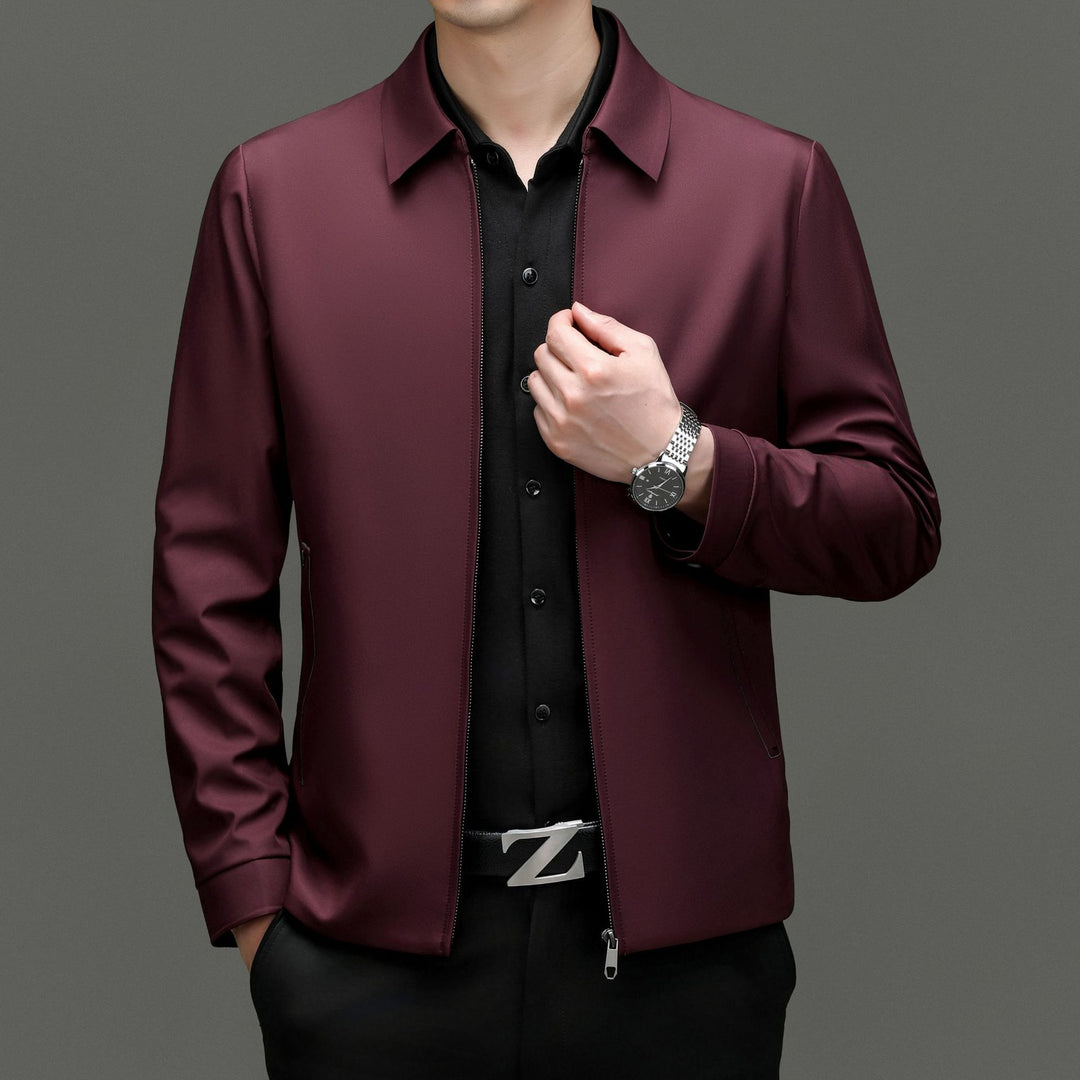 Herren moderne Übergangsjacke mit sportlichem Stehkragen und praktischen Reißverschlusstaschen Drune