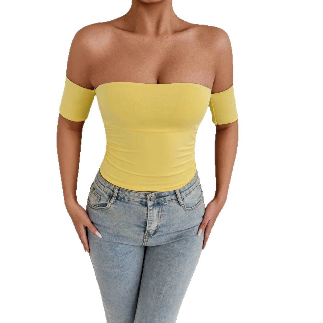 Damen Off-Shoulder Top mit figurformendem Schnitt Drune