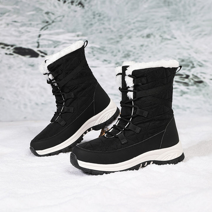 Damen Winterstiefel mit isoliertem Futter und rutschfester Sohle Drune
