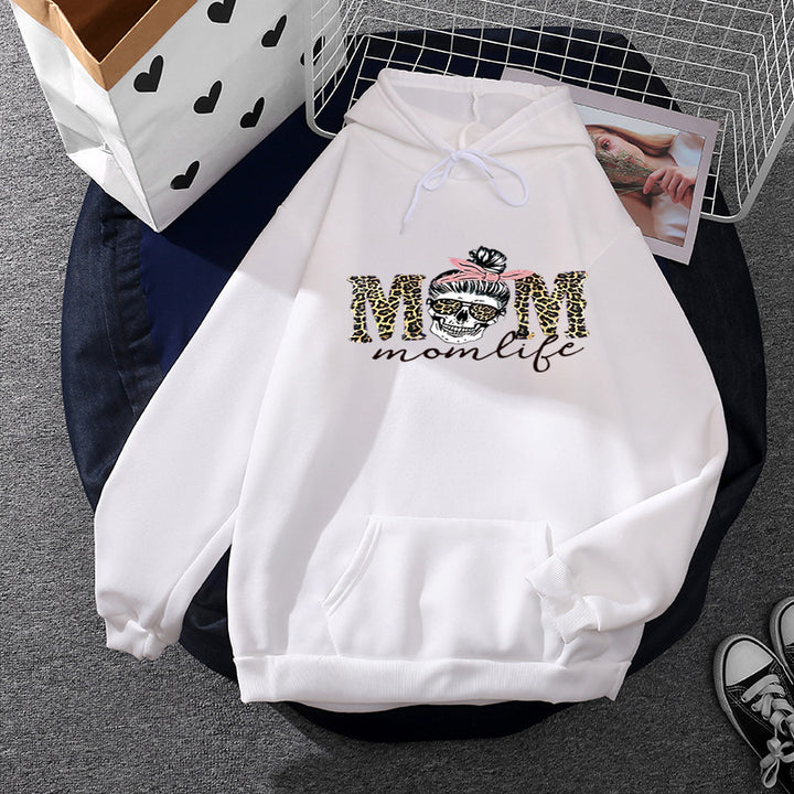 Damen Hoodie mit kreativem Totenkopf-Design Drune