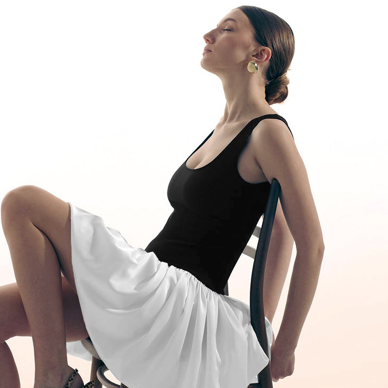 Damen Sportives Mini-Kleid mit lässigem Schnitt und voluminösem Rock Drune