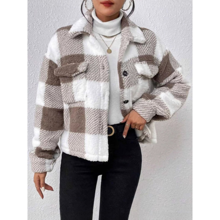 Damen Fleecejacke mit Karomuster Drune