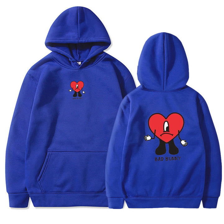 Damen Kapuzenpulli mit kreativem Herzmotiv Drune