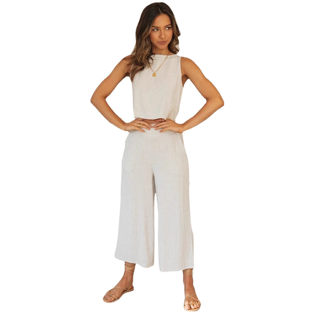 Damen Zweiteiler mit lässigem Schnitt und elegantem Button-Design Drune