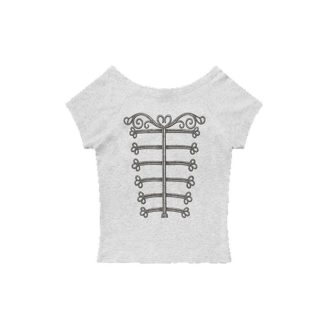 Damen Elegantes T-Shirt mit skulpturalem Design Drune
