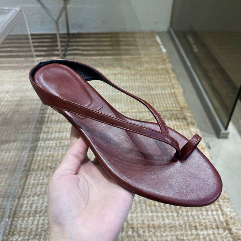 Damen elegante Zehentrenner-Sandaletten mit minimalistischem Design und modischem Riemen Drune