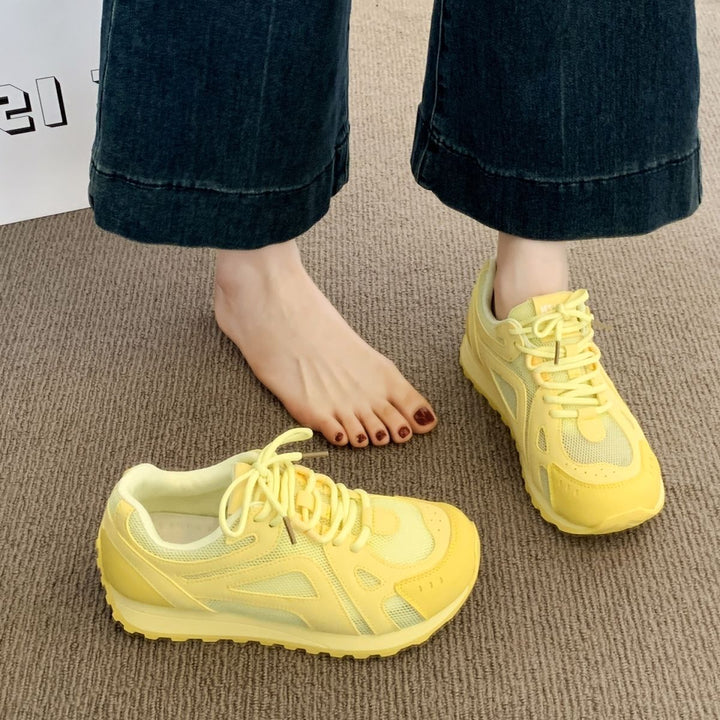 Damen Sportliche Sneakers mit atmungsaktivem Mesh und dämpfender Sohle Drune