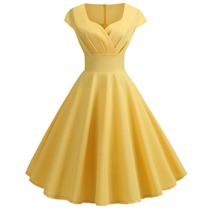 Damen A-Linien Kleid mit elegantem Taillenschnitt und schwingendem Saum Drune