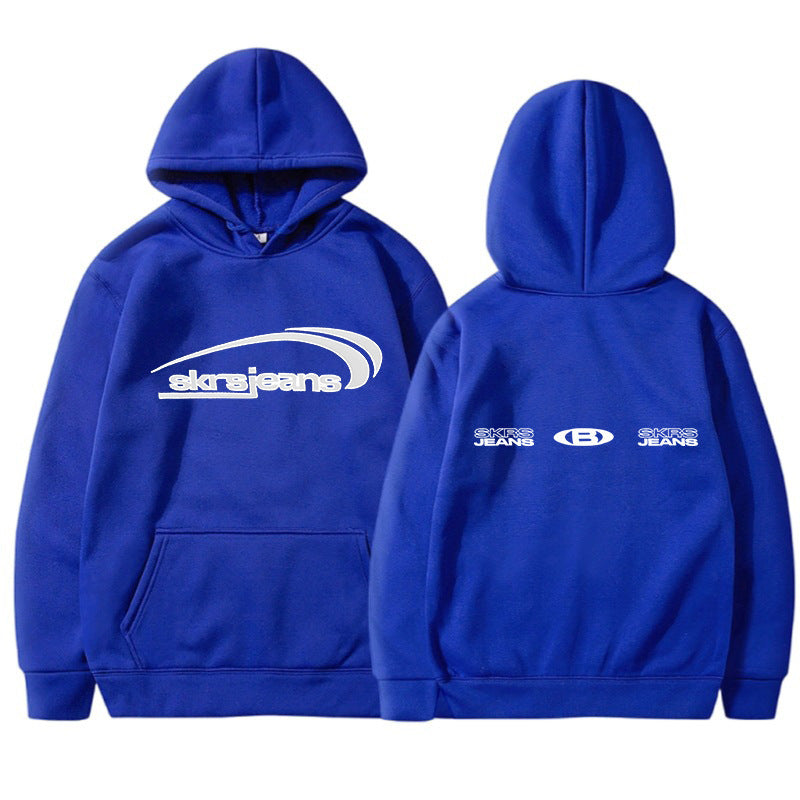 Damen Kapuzensweater mit modernem Logo-Design und praktischen Kängurutaschen Drune