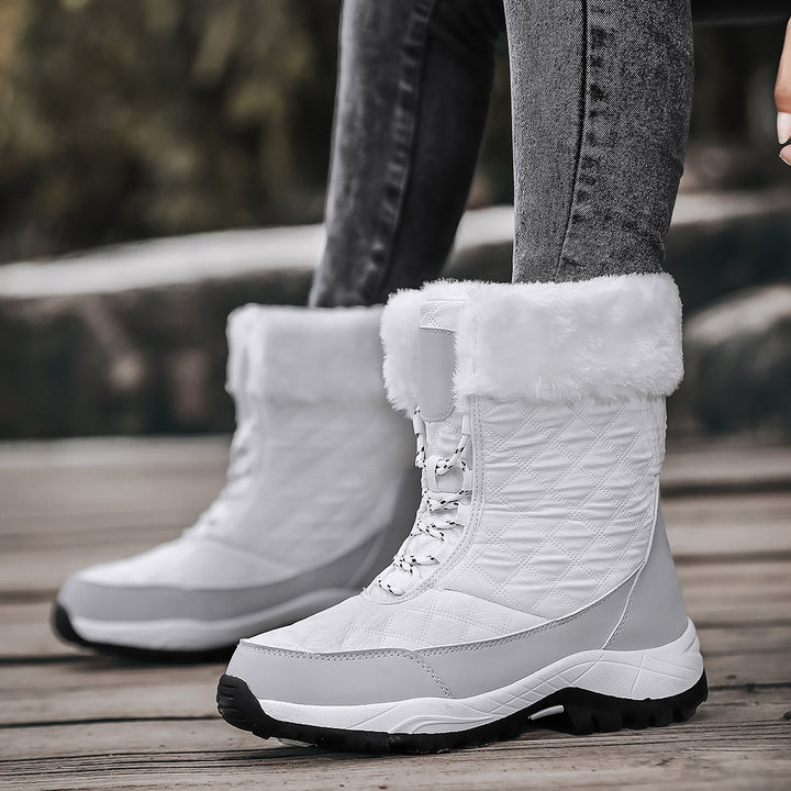 Damen Winterstiefel mit warmem Futter und rutschfester Sohle Drune
