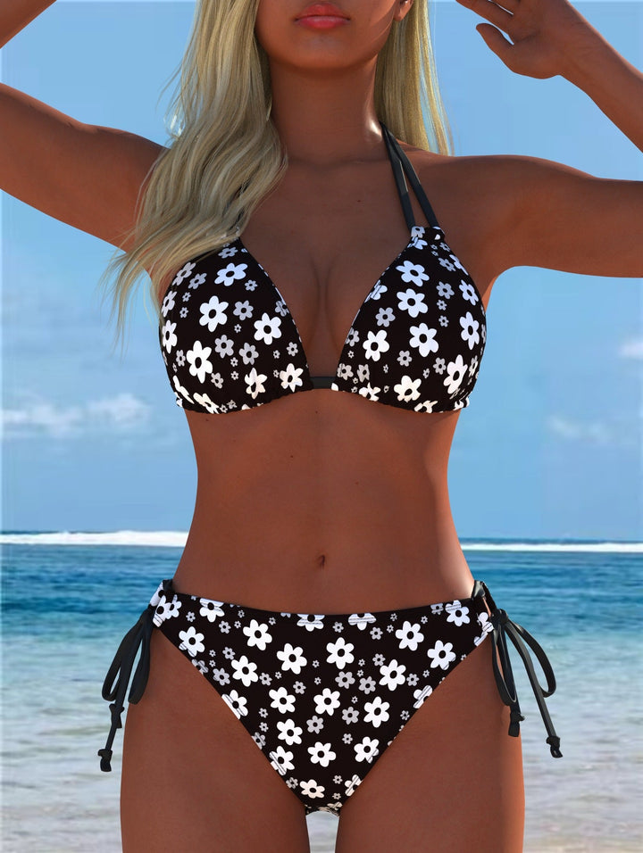 Damen Bikini-Set mit verspieltem Schnitt und trendigem Mustermix Drune