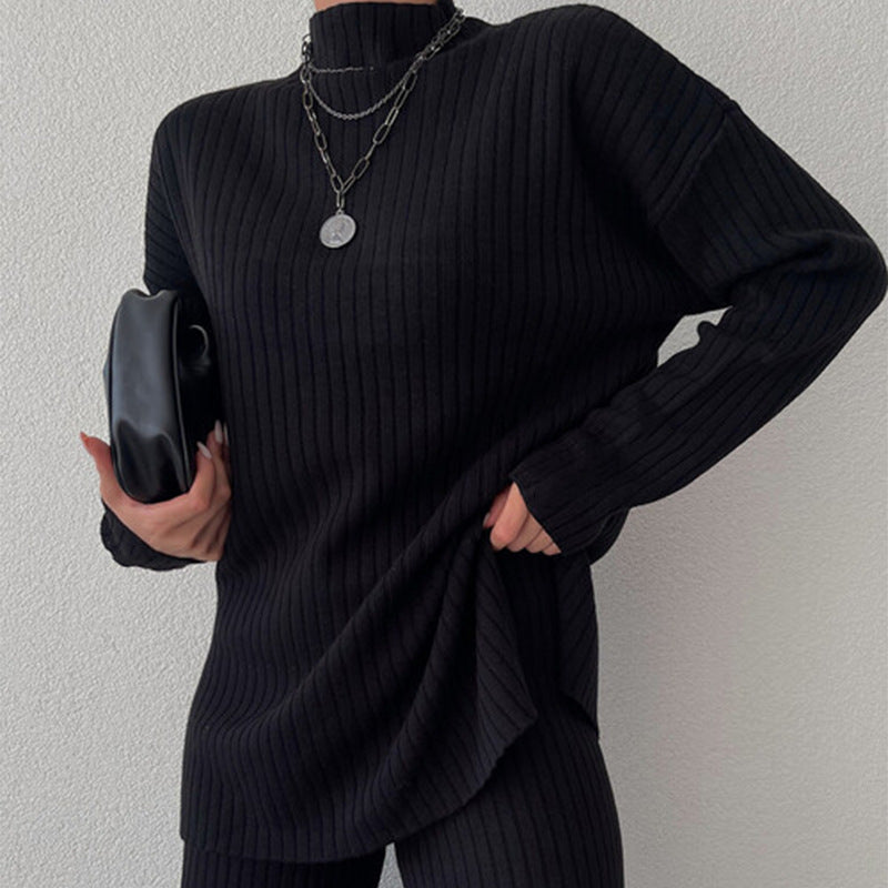 Damen Modischer Oversized Pullover im Rippdesign Drune