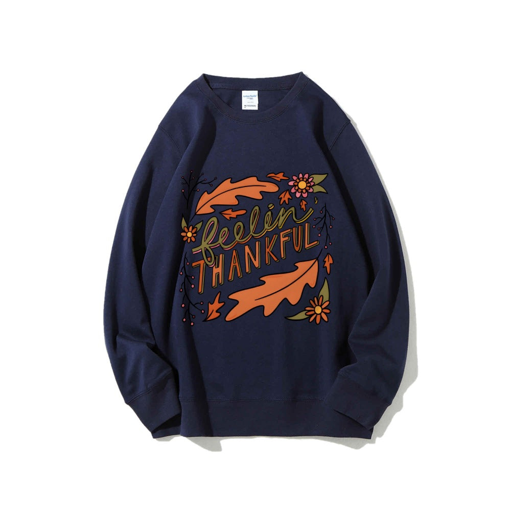 Damen Sweatshirt mit buntem Herbstmotiv und inspirierendem Schriftzug Drune