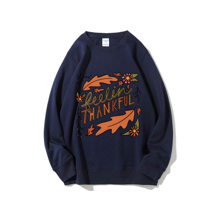 Damen Sweatshirt mit buntem Herbstmotiv und inspirierendem Schriftzug Drune