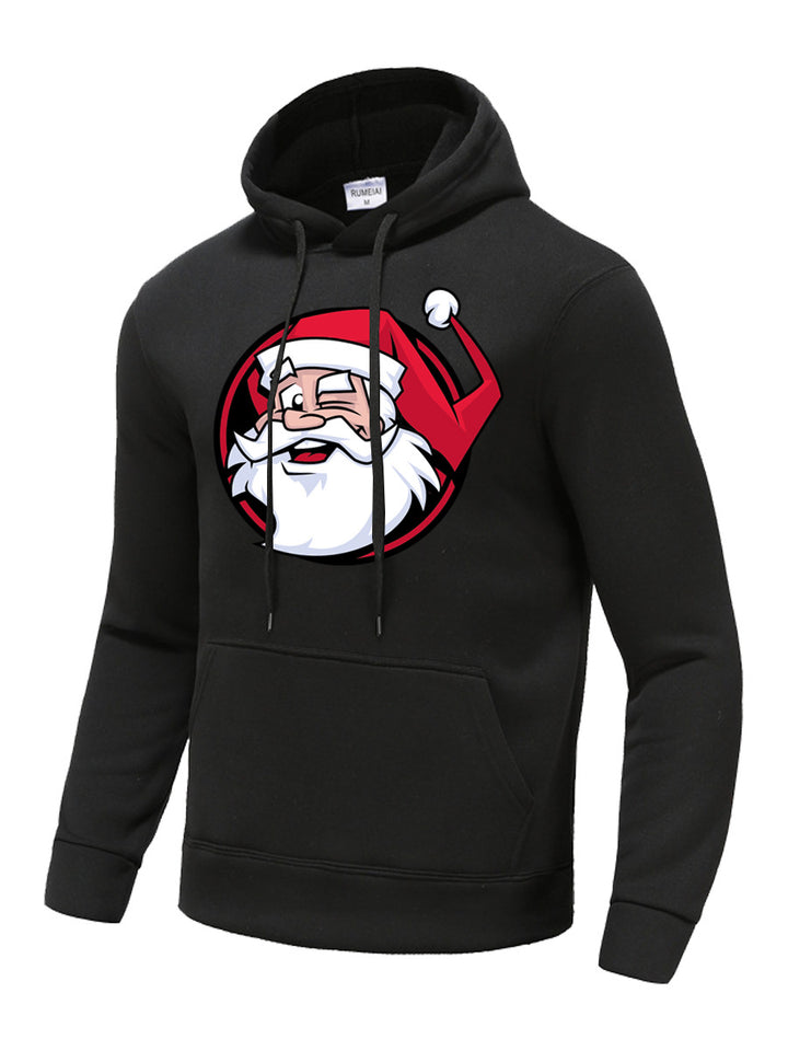 Herren Kapuzenpullover mit kreativem Weihnachtsmotiv Drune