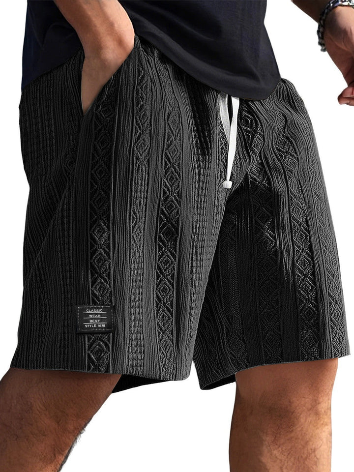Herren Stilvolle Freizeithosen im lässigen Strickdesign Drune