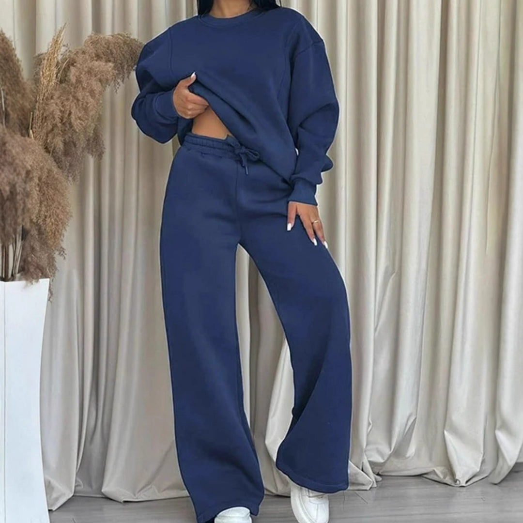 Damen nan lässiges Oversize Sweatshirt und weite Jogginghose Set Drune