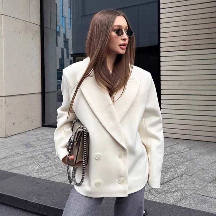 Damen modische oversized Blazerjacke mit schickem Design Drune