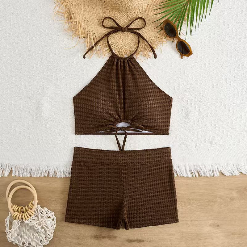 Damen Bikini-Set mit modischem Knotendesign und bequemem Höschen Drune
