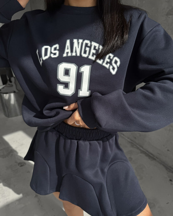 Damen Sportlicher Sweater und Rock Set Drune