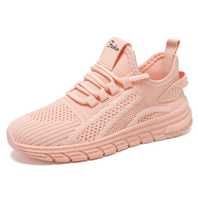 Unisex nan ultraleichte Strick-Laufsneaker mit nahtlosem Sockenschaft und stoßdämpfender gewellter Laufsohle Drune
