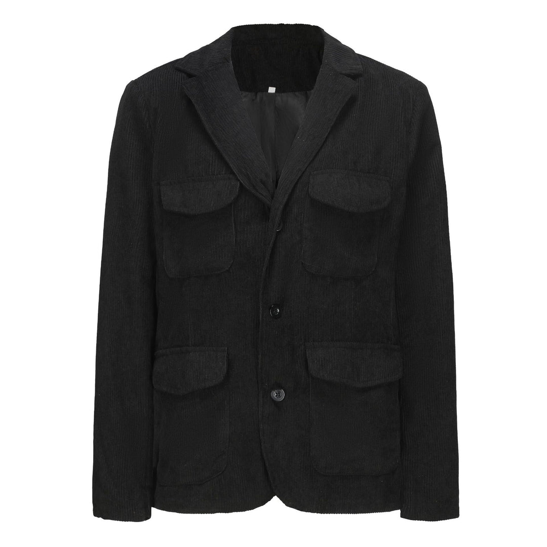 Damen lässige Cordjacke mit aufgesetzten Taschen Drune