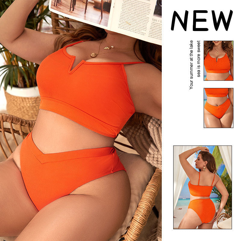 Damen Hochtailliertes Bikini-Set mit trendigem Oberteil Drune