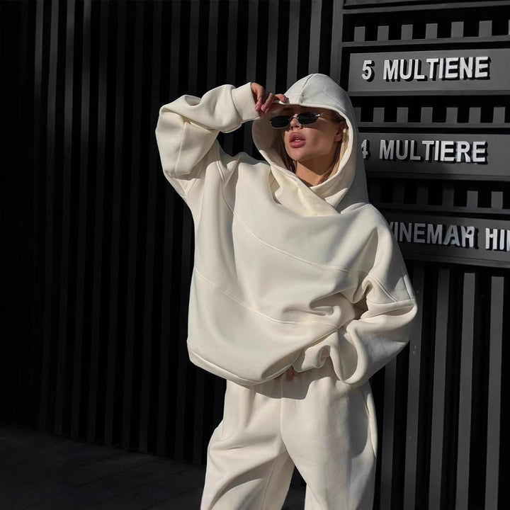 Damen Oversized Hoodie mit Kapuze Drune