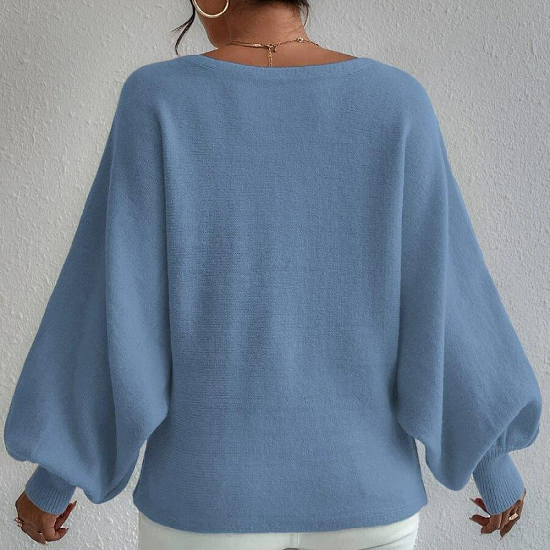 Damen Oversized Strickpullover mit asymmetrischem Design und lässigem Ausschnitt Drune