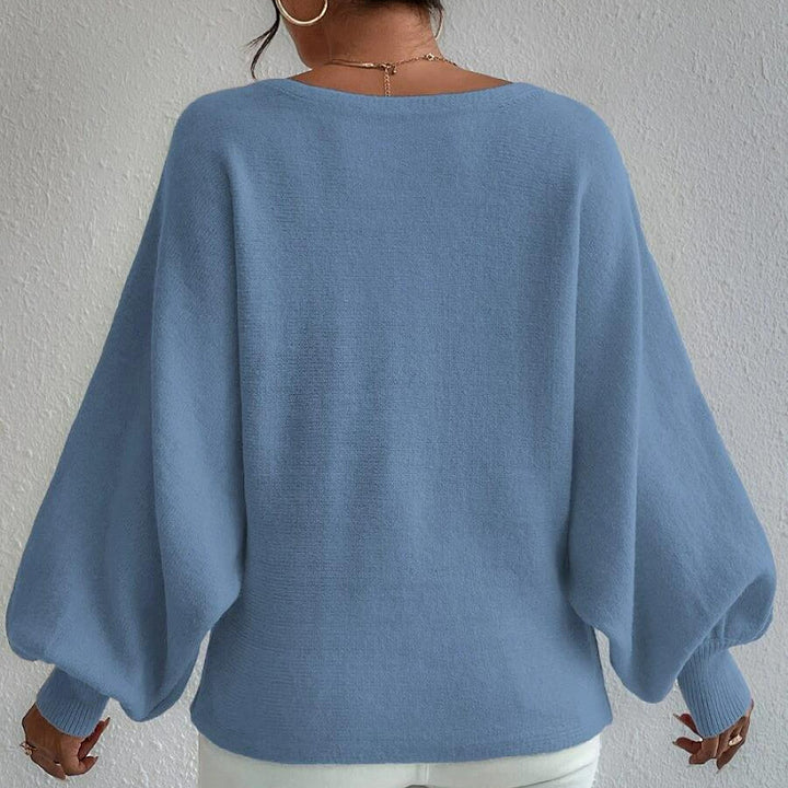Damen Oversized Strickpullover mit asymmetrischem Design und lässigem Ausschnitt Drune