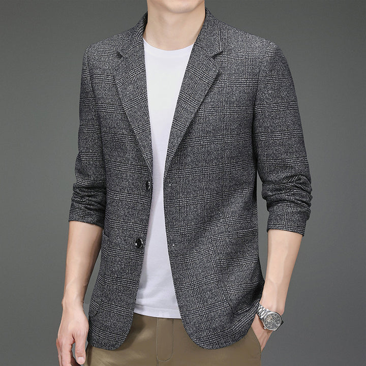 Herren moderne Blazerjacke mit strukturiertem Design Drune