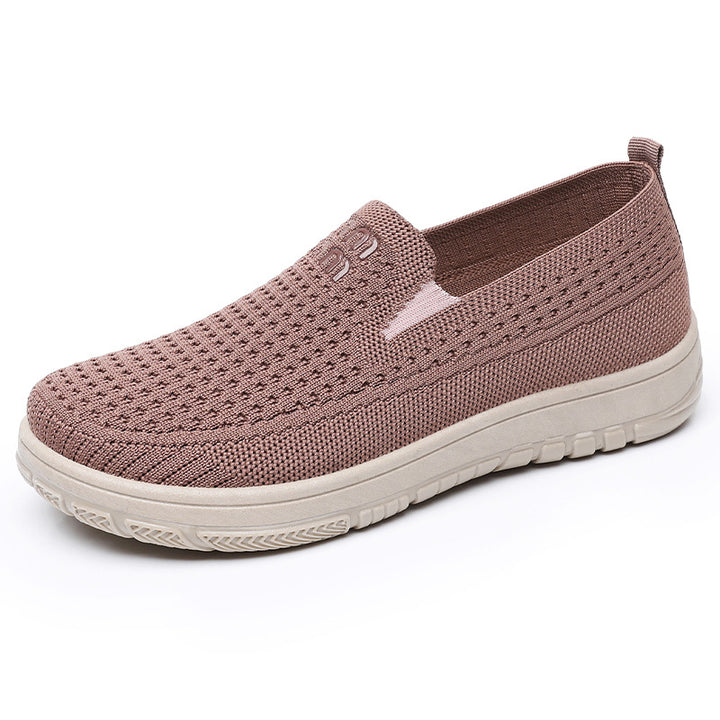 Damen nan nahtloser Strick-Slipper mit elastischem Einstieg und orthopädischer Memory-Fußbett-Stütze Drune
