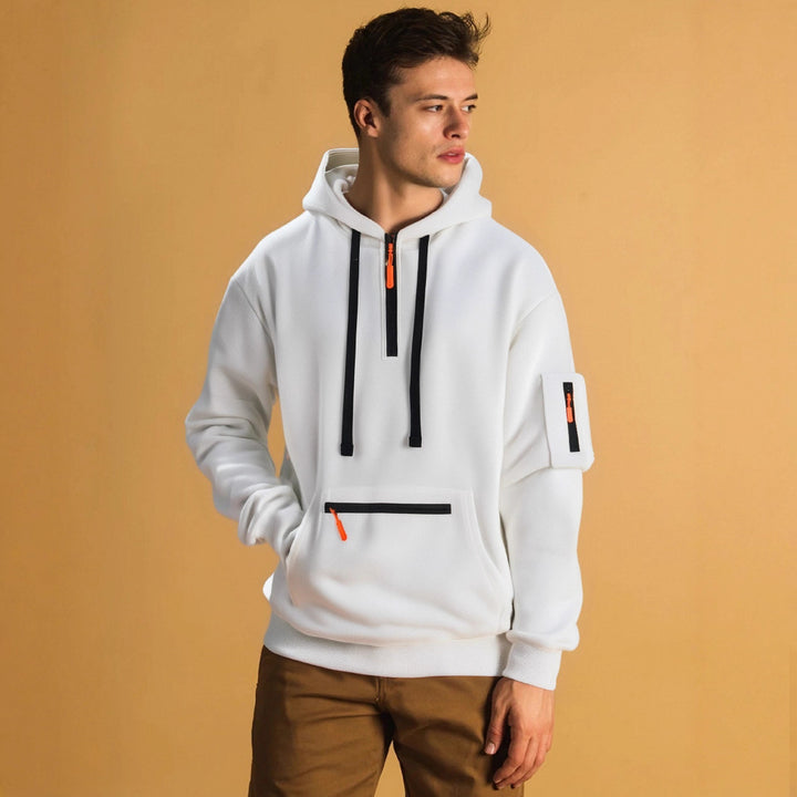 Herren sportlicher Hoodie mit praktischen Taschen und modischem Reißverschluss Drune