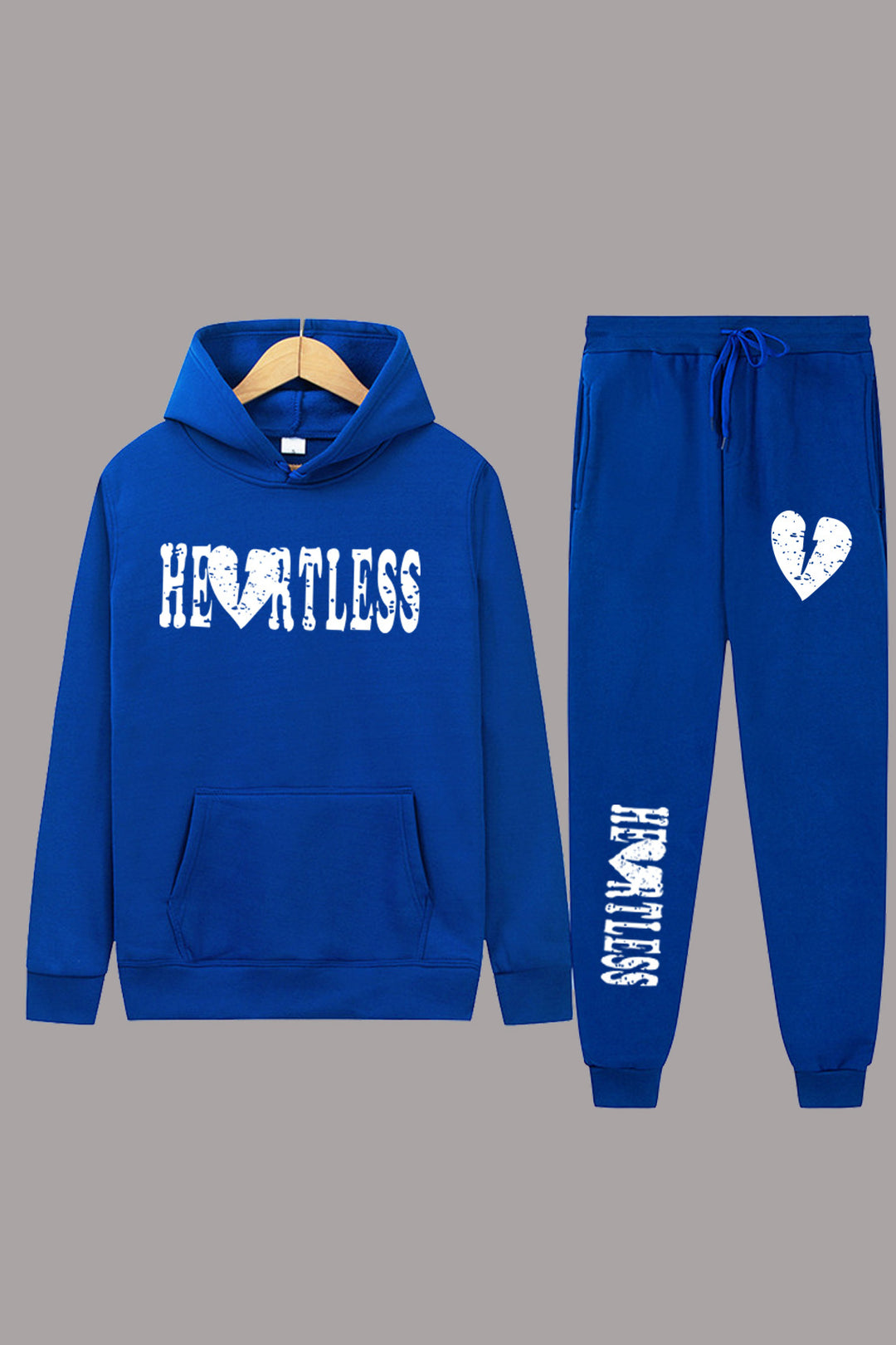 Damen Kapuzenpullover und Jogginghose Set mit auffälligem Graffiti-Design Drune