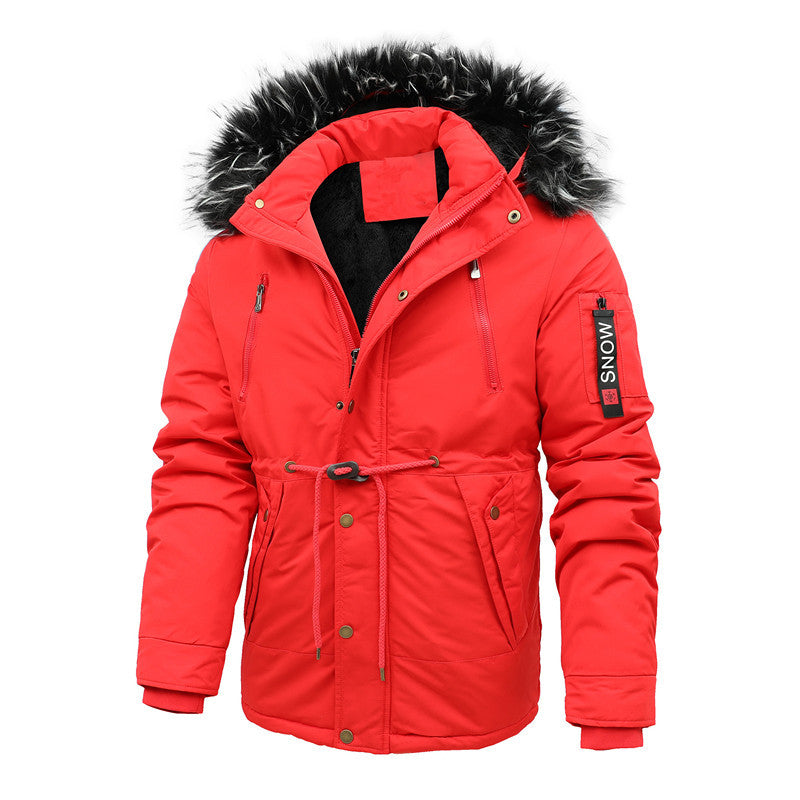 Herren isolierte Funktionsjacke mit abnehmbarer Kapuze Drune